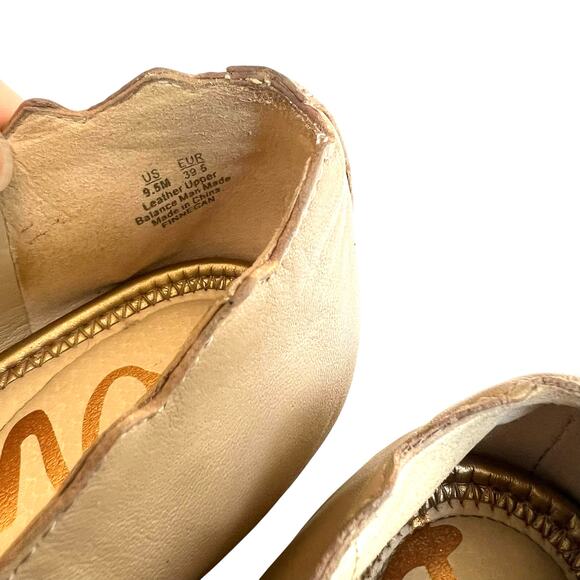 Sam Edelman Finnegan Scalloped Ballet Flats Nude Beige Size 9.5 - Picture 9 of 11